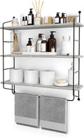 3 - Tier Floating Bathroom Shelves - Gray