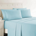 Bamboo 4- Piece Bed Sheet Set - Wrinkle Free, Extra Soft, Eco Friendly - Aqua
