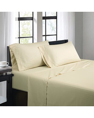 Damask 1500 Thread Count Sheet Set 4- Piece Queen - Egyptian Quality