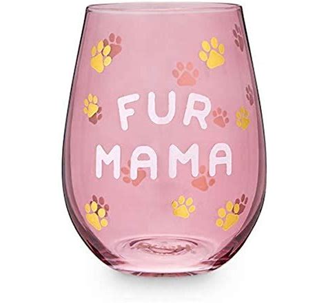 Fur Mama Stemless Wine Glass